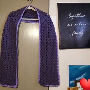 Handmade Purple Crochet Scarf